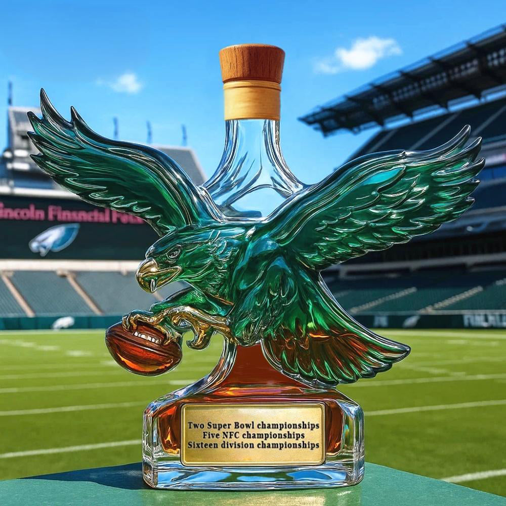 Philadelphia Eagles Retro Logo Whiskey Bottle