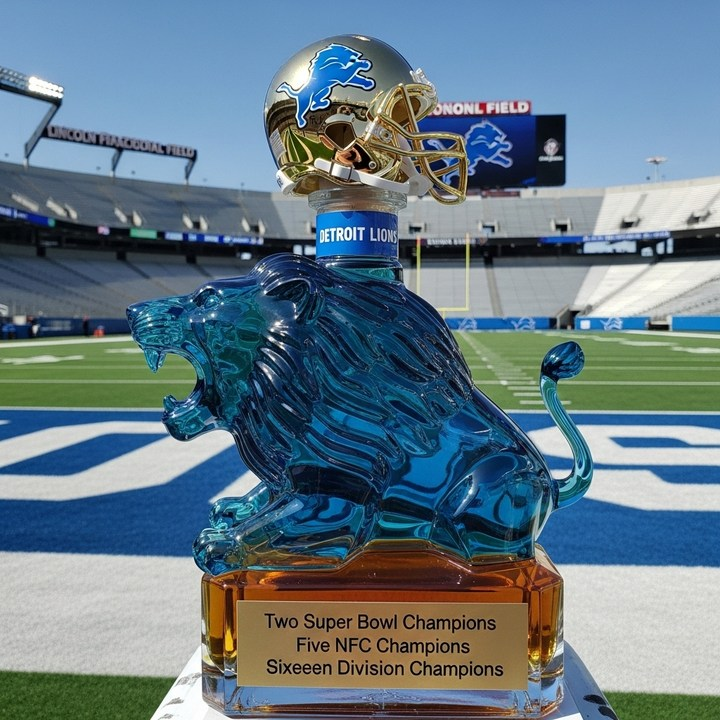 Detroit Lions Collector's Edition Whiskey Bottle