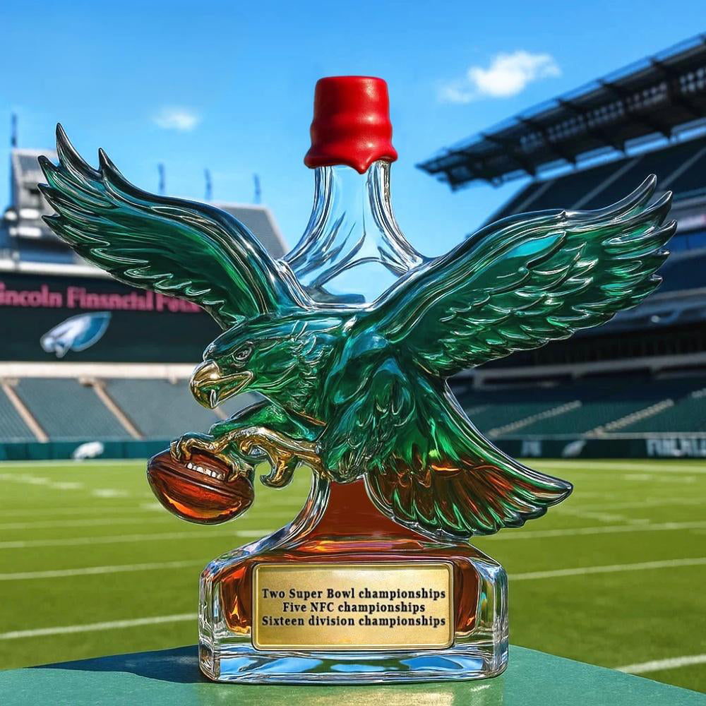 Philadelphia Eagles Retro Logo Whiskey Bottle