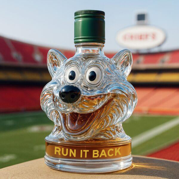 Kansas City Chiefs Whiskey Bottle