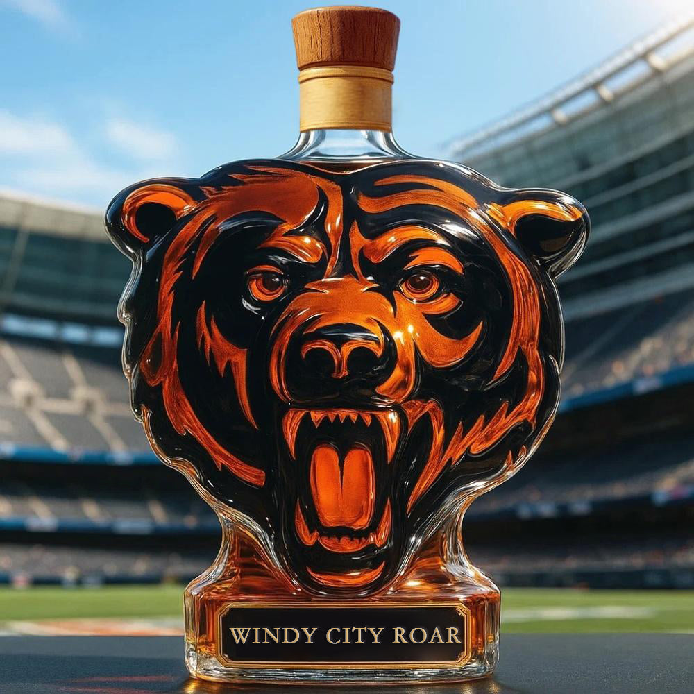 🐻🏈Chicago Bears Whiskey Bottle