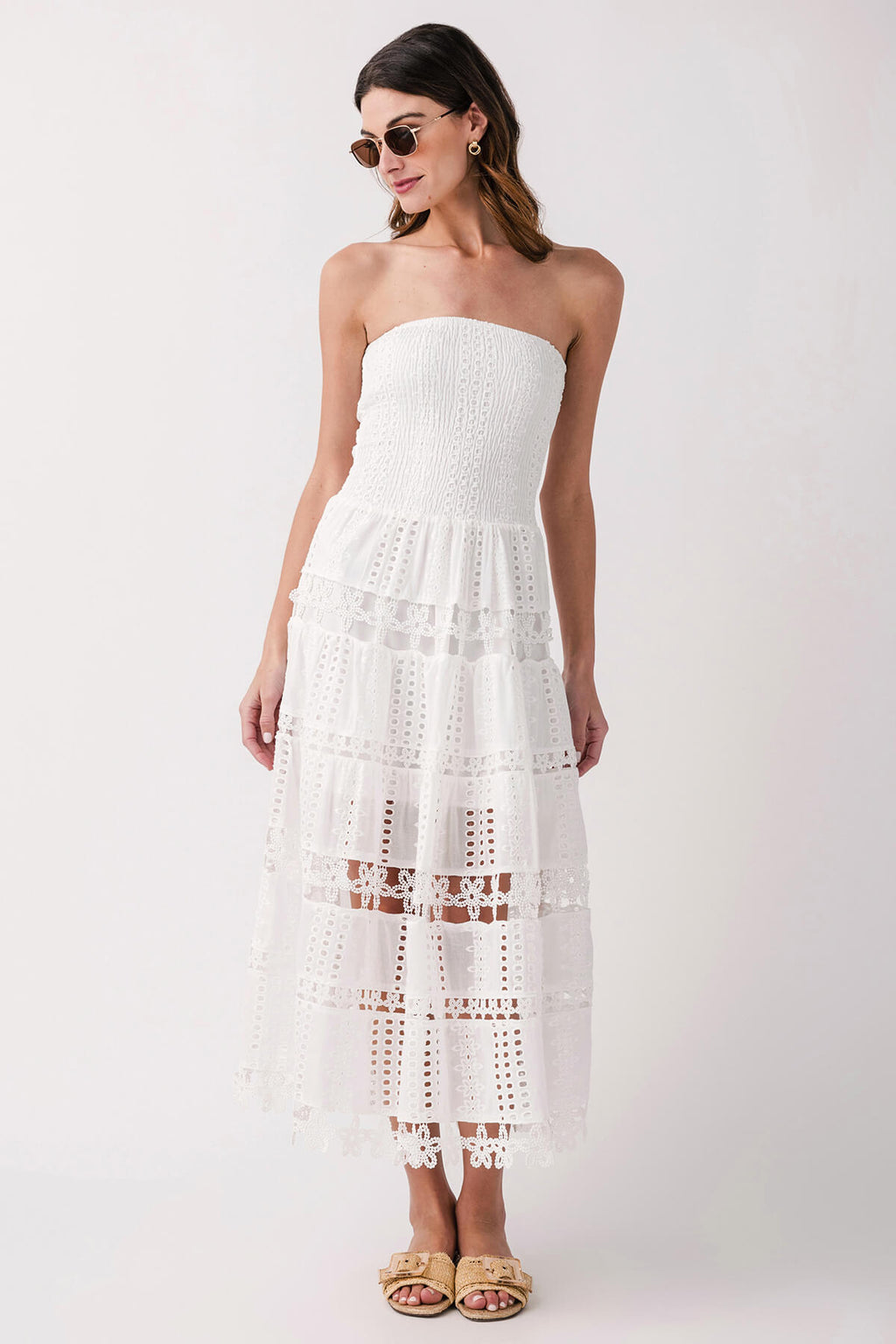 Strut & Bolt Eyelet Lace Tube Dress