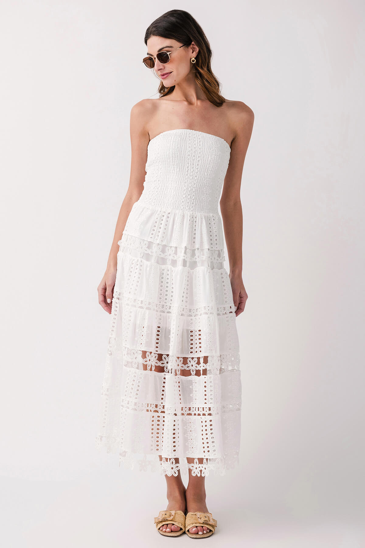 Strut & Bolt Eyelet Lace Tube Dress
