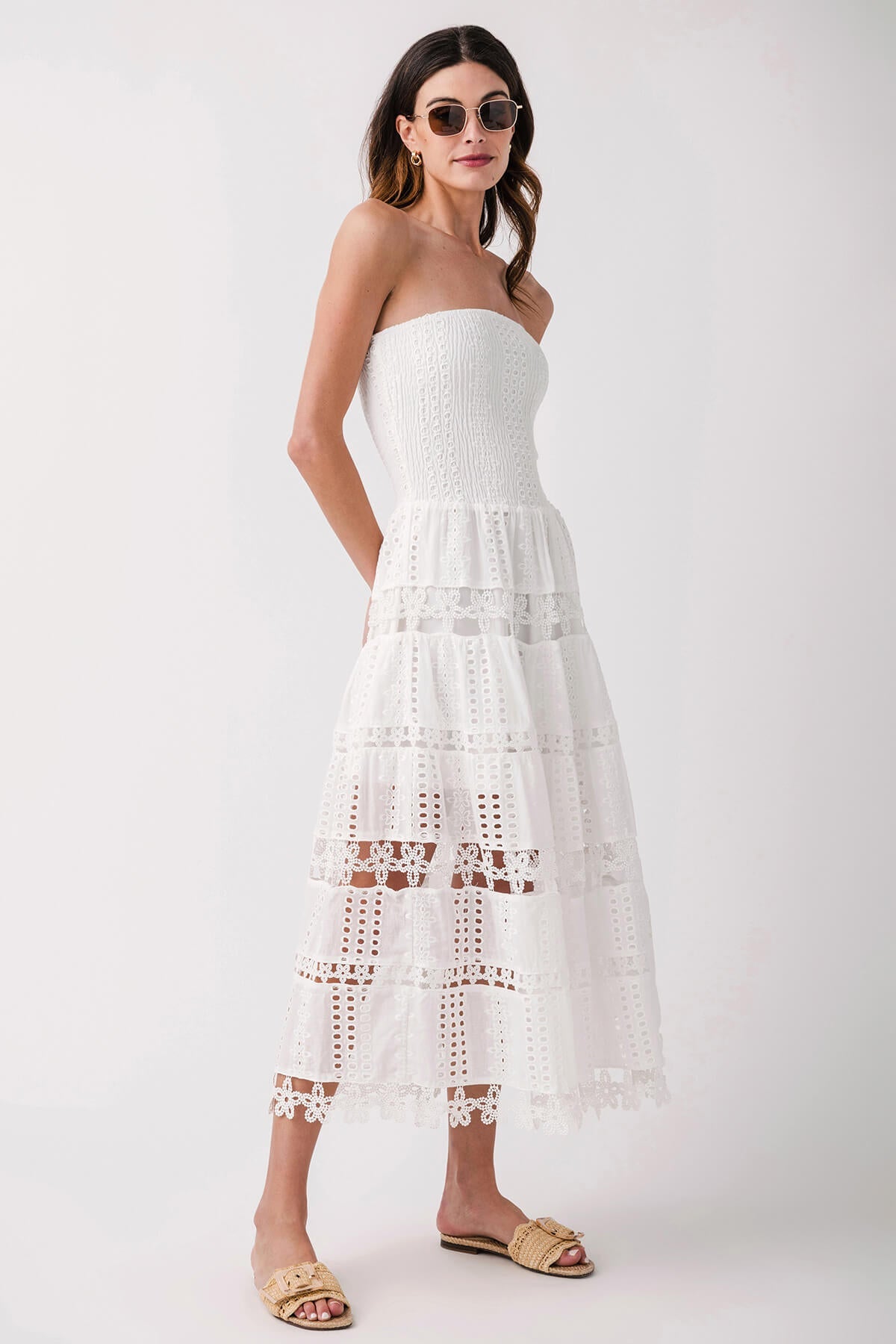 Strut & Bolt Eyelet Lace Tube Dress