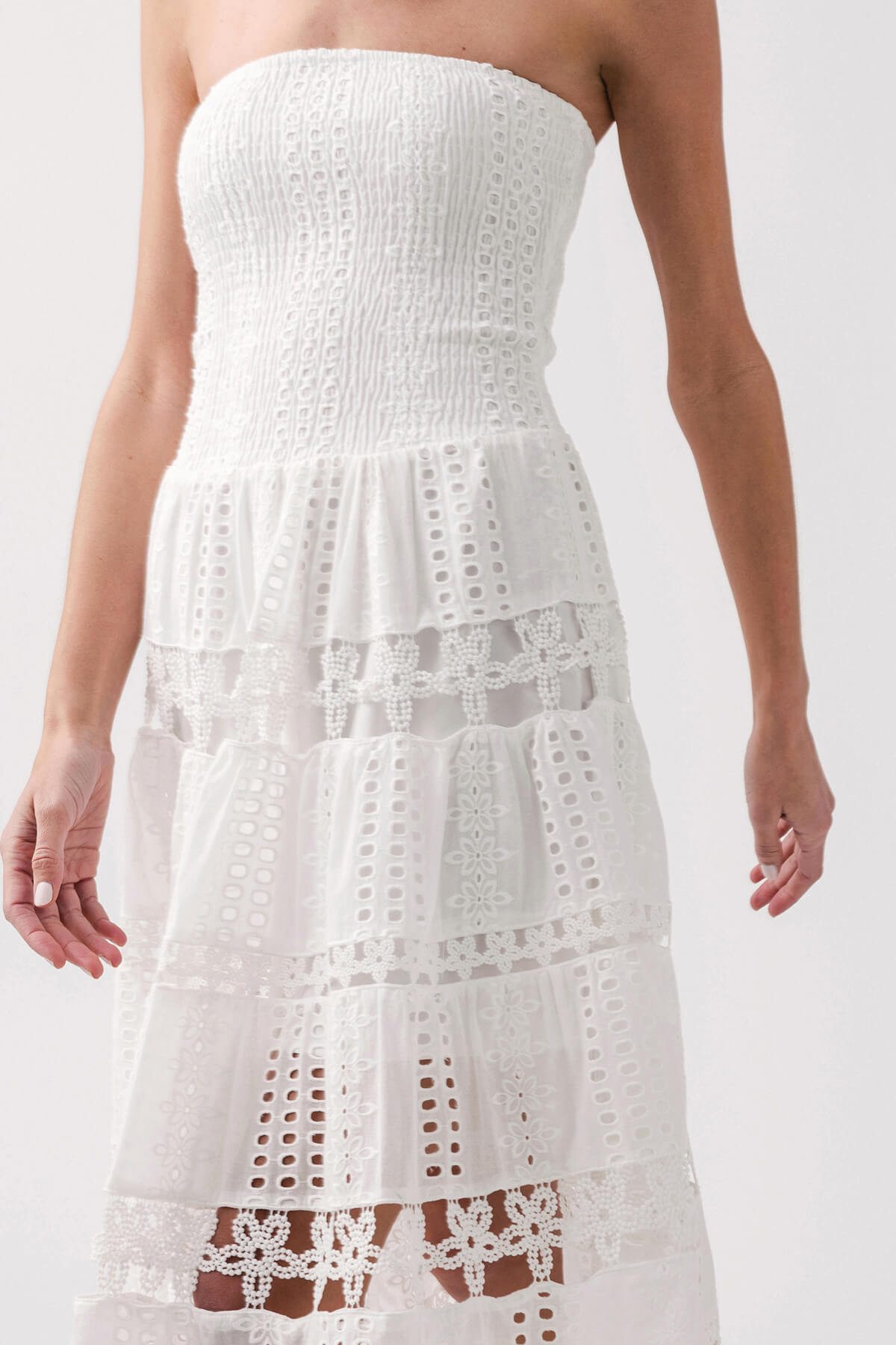 Strut & Bolt Eyelet Lace Tube Dress