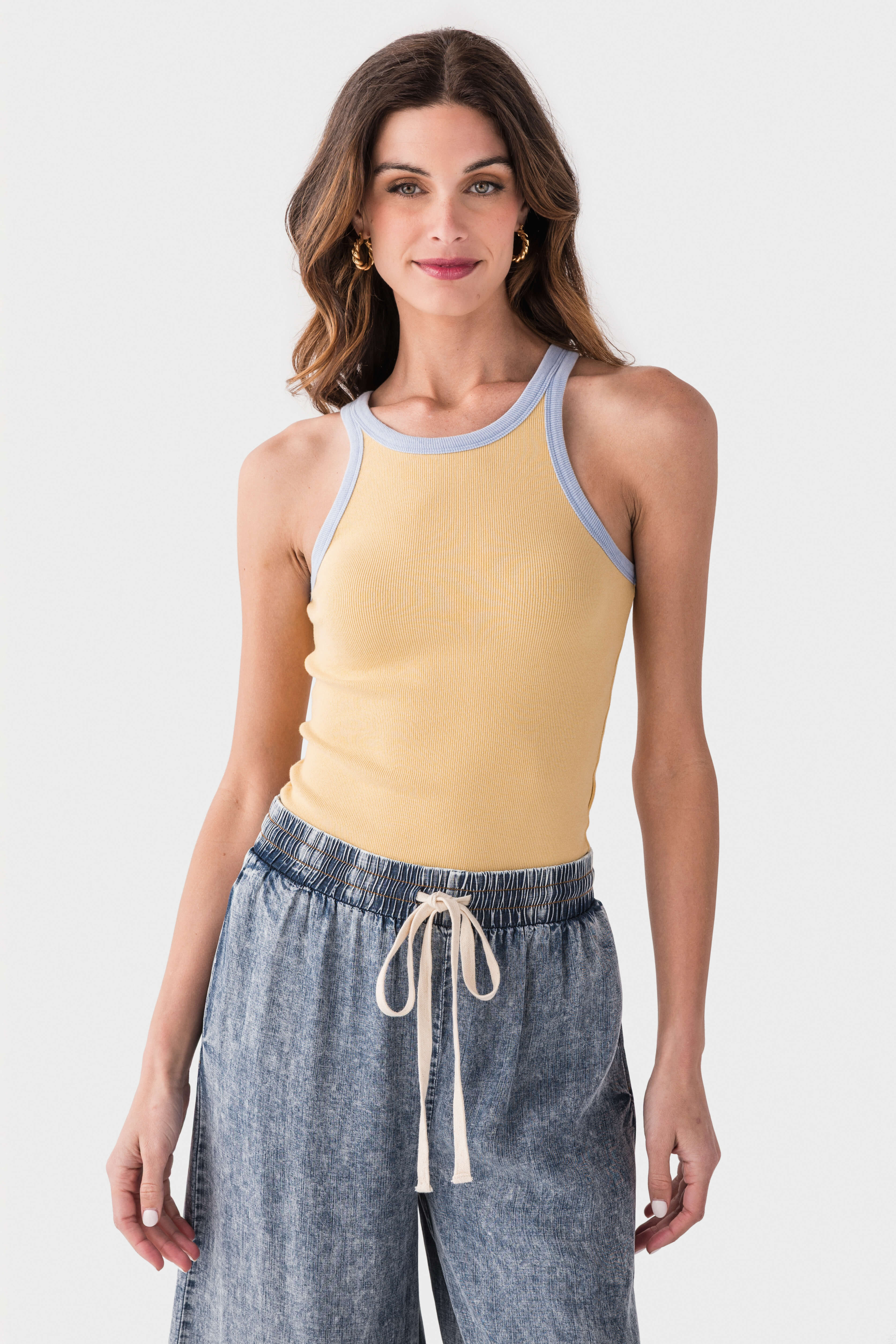 Raisonnel Washed Ringer Tank Top