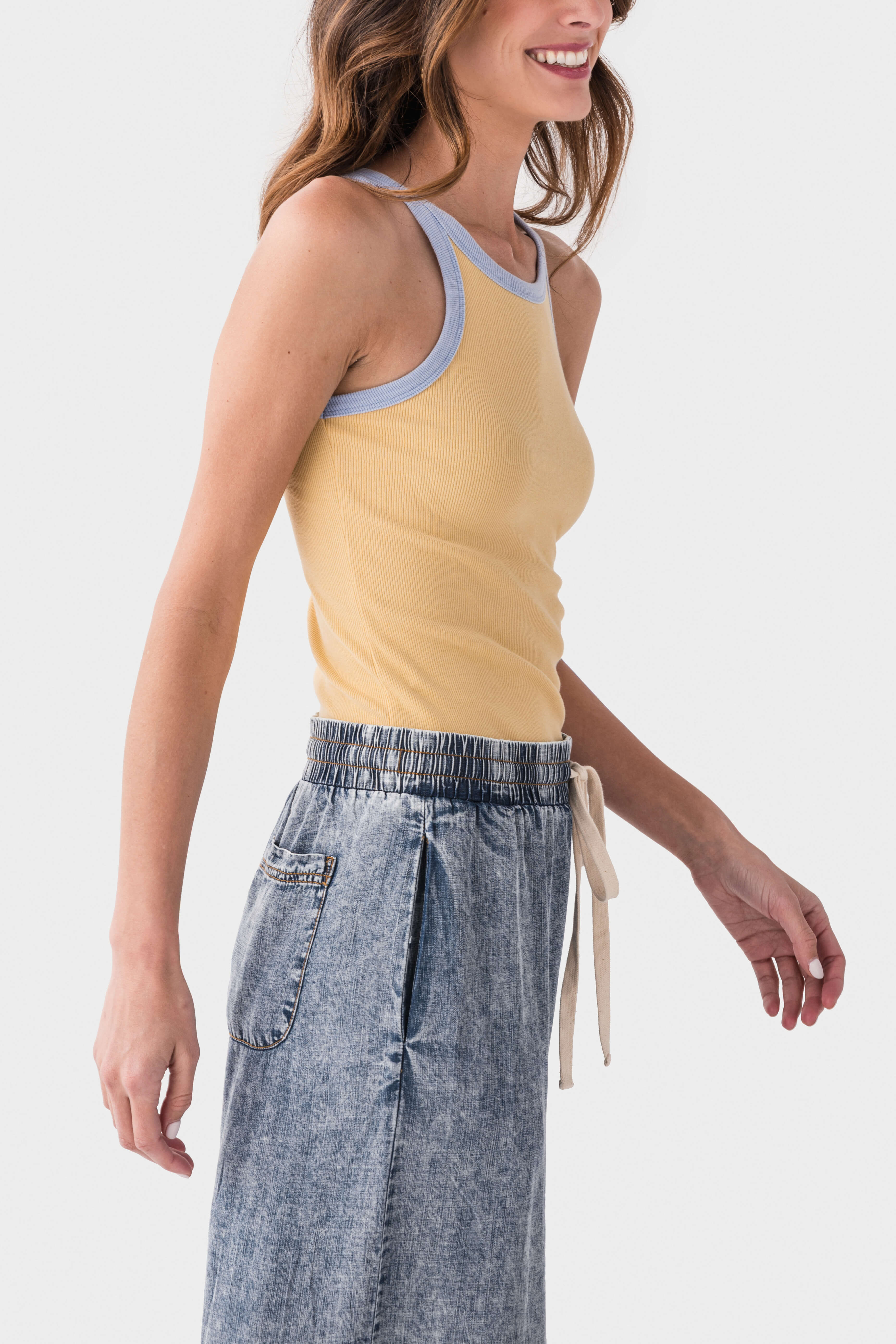 Raisonnel Washed Ringer Tank Top