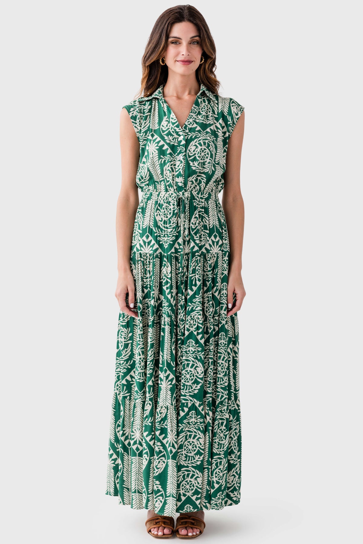 Pinch Jungle Print Tiered Maxi Dress