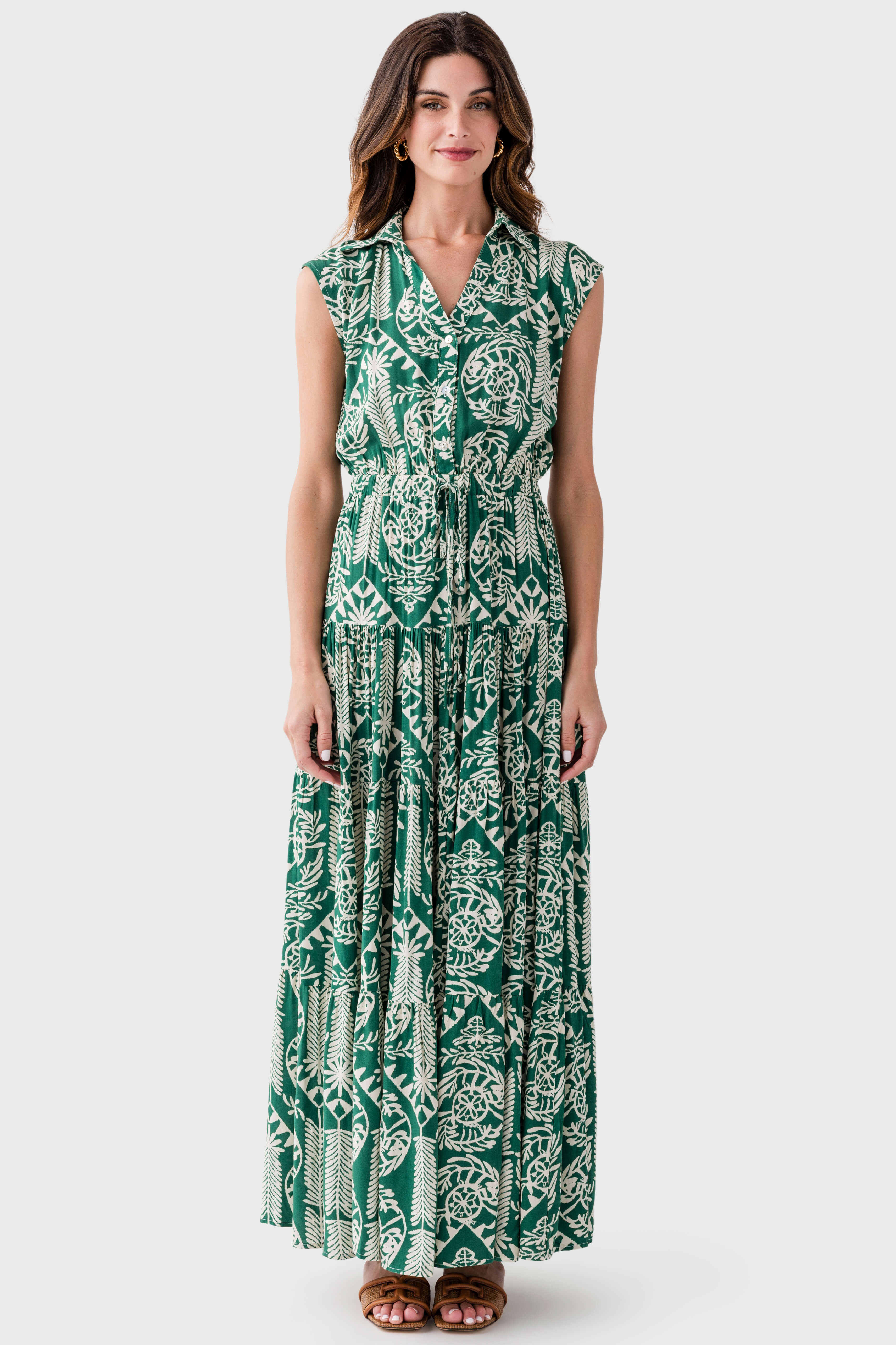 Pinch Jungle Print Tiered Maxi Dress