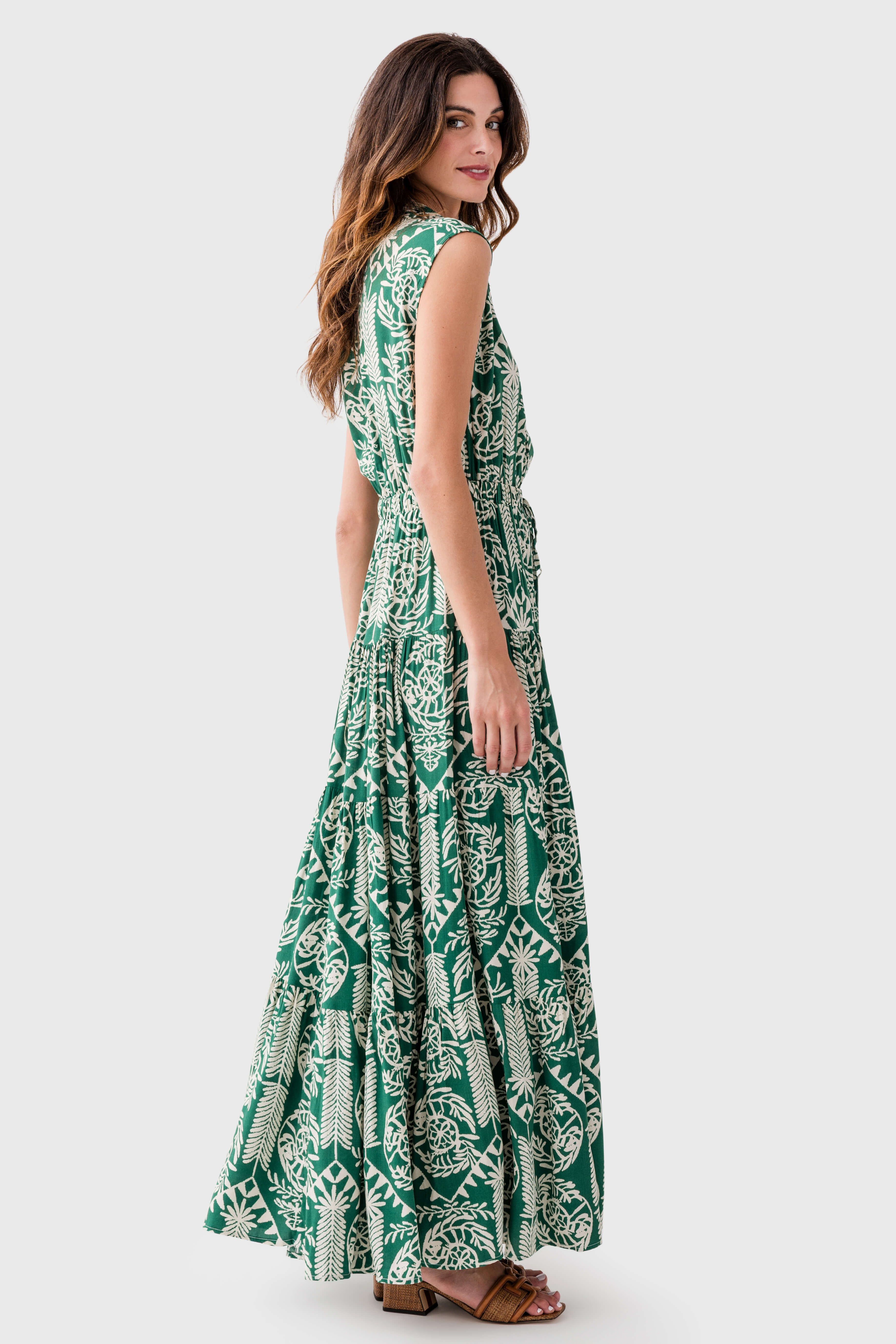 Pinch Jungle Print Tiered Maxi Dress