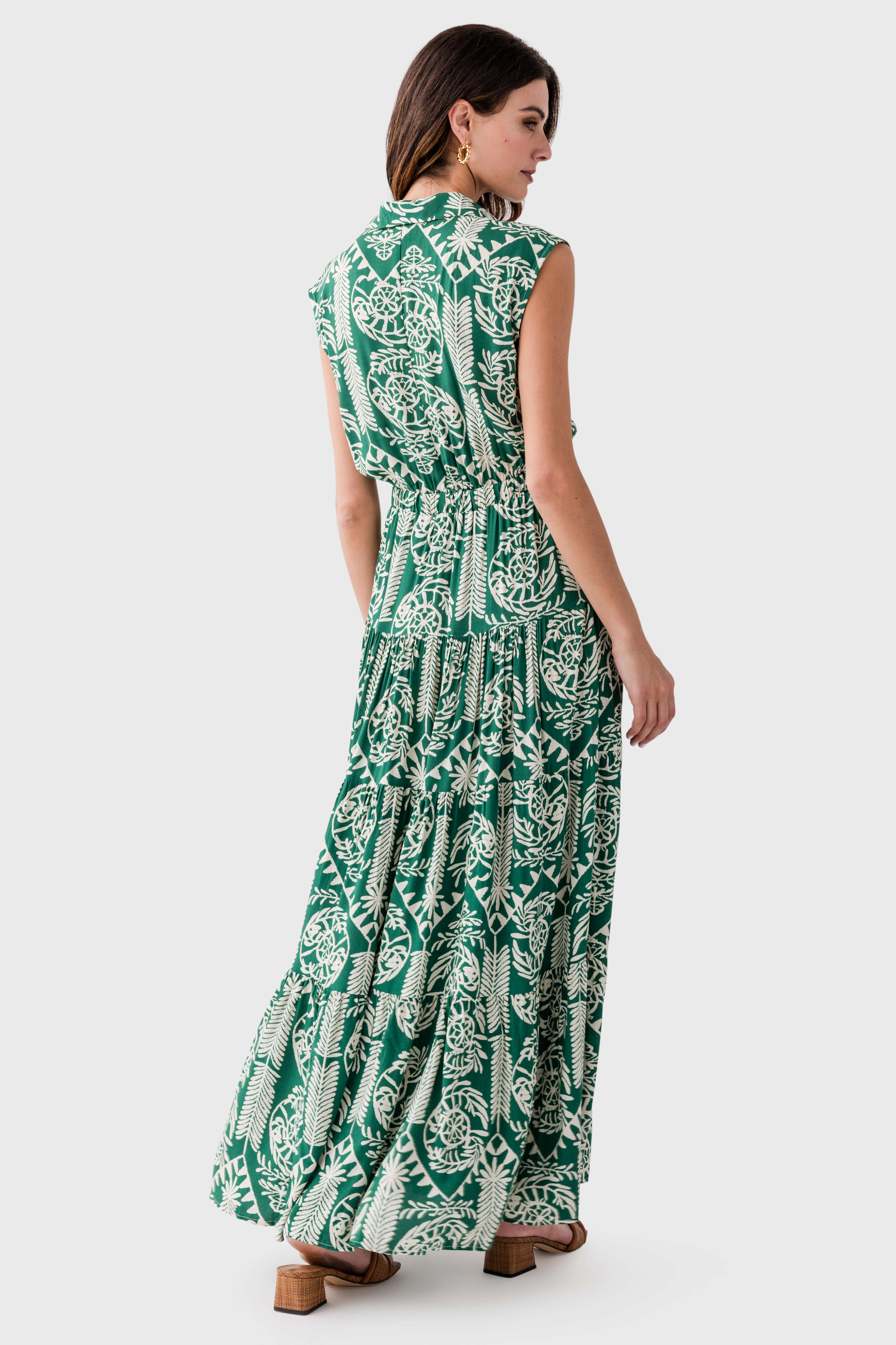 Pinch Jungle Print Tiered Maxi Dress
