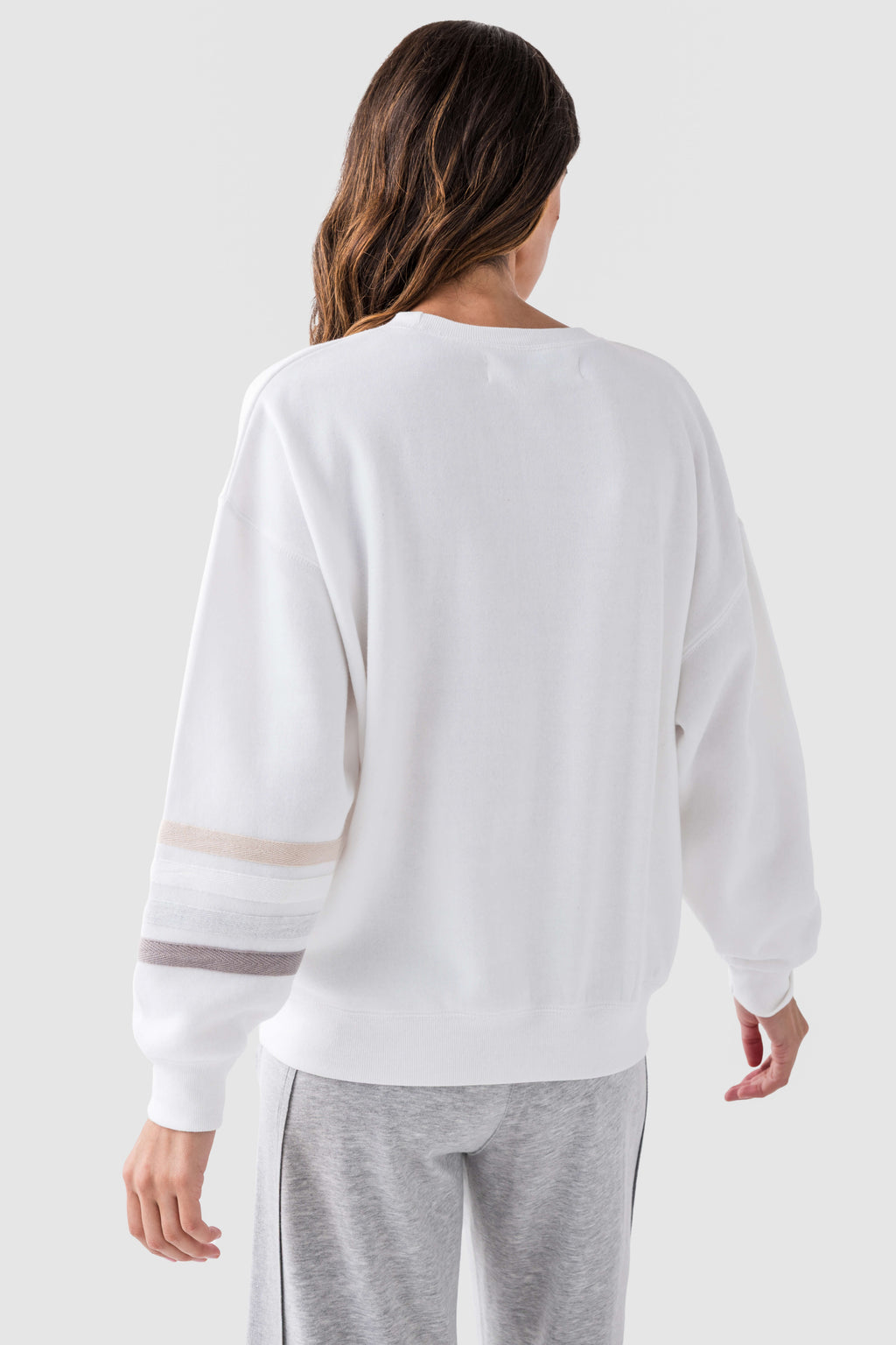 Vintage Havana Stripe Fleece Crewneck