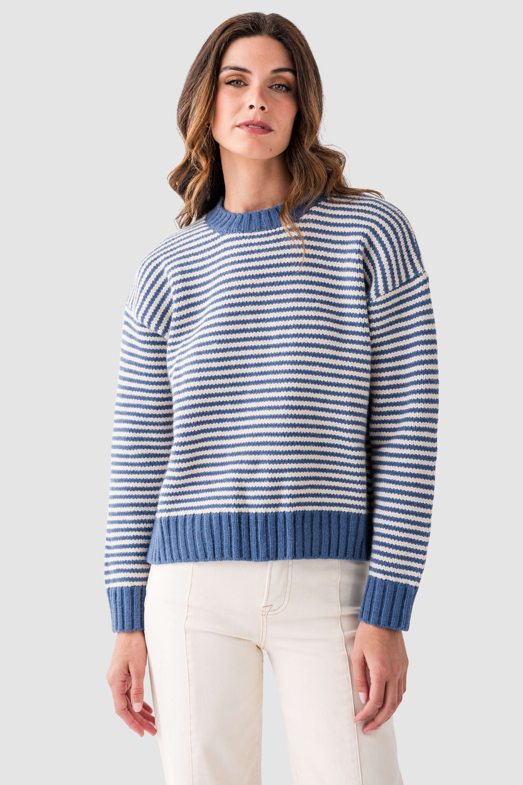 Wishlist Striped Contrast Hem Pullover