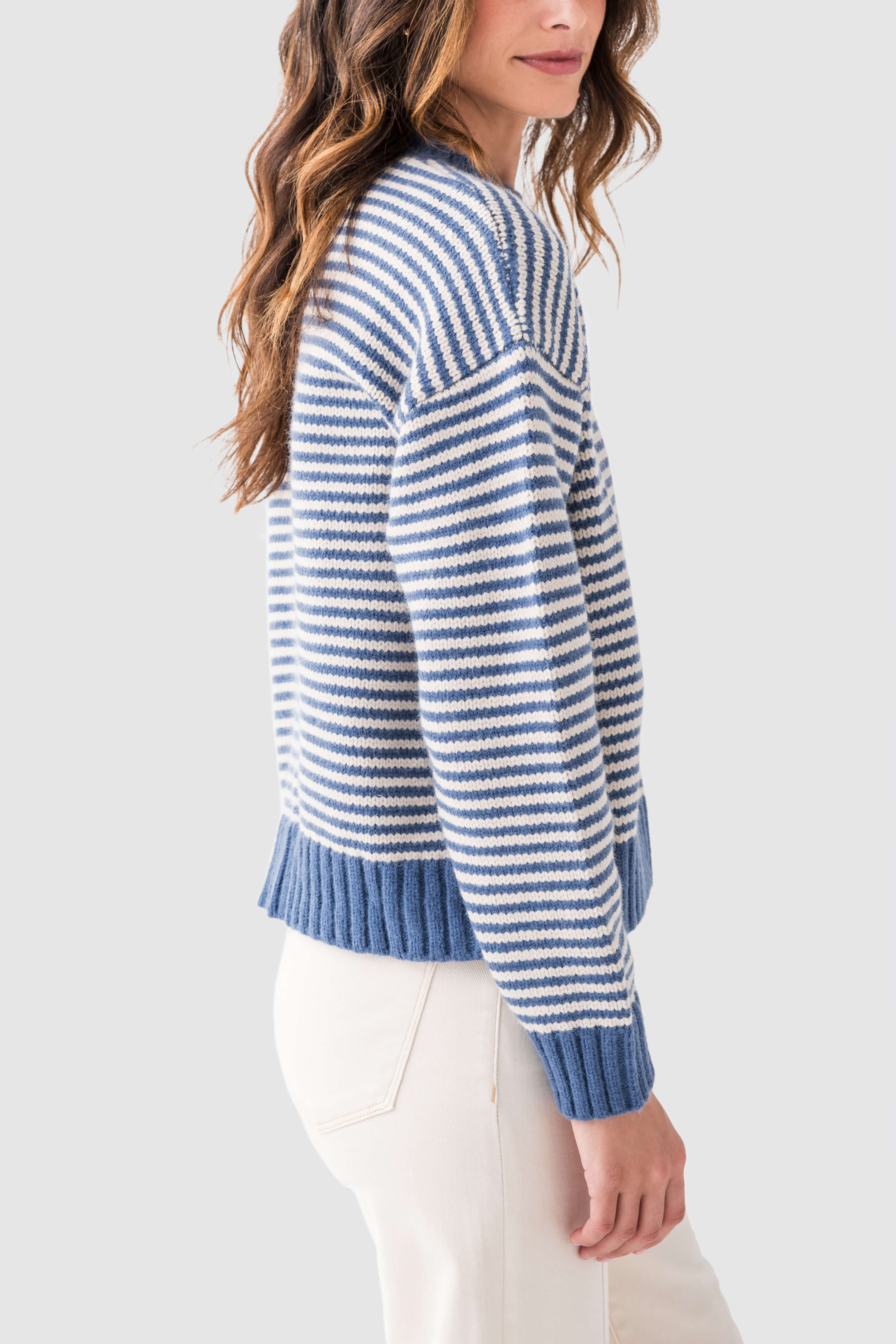 Wishlist Striped Contrast Hem Pullover