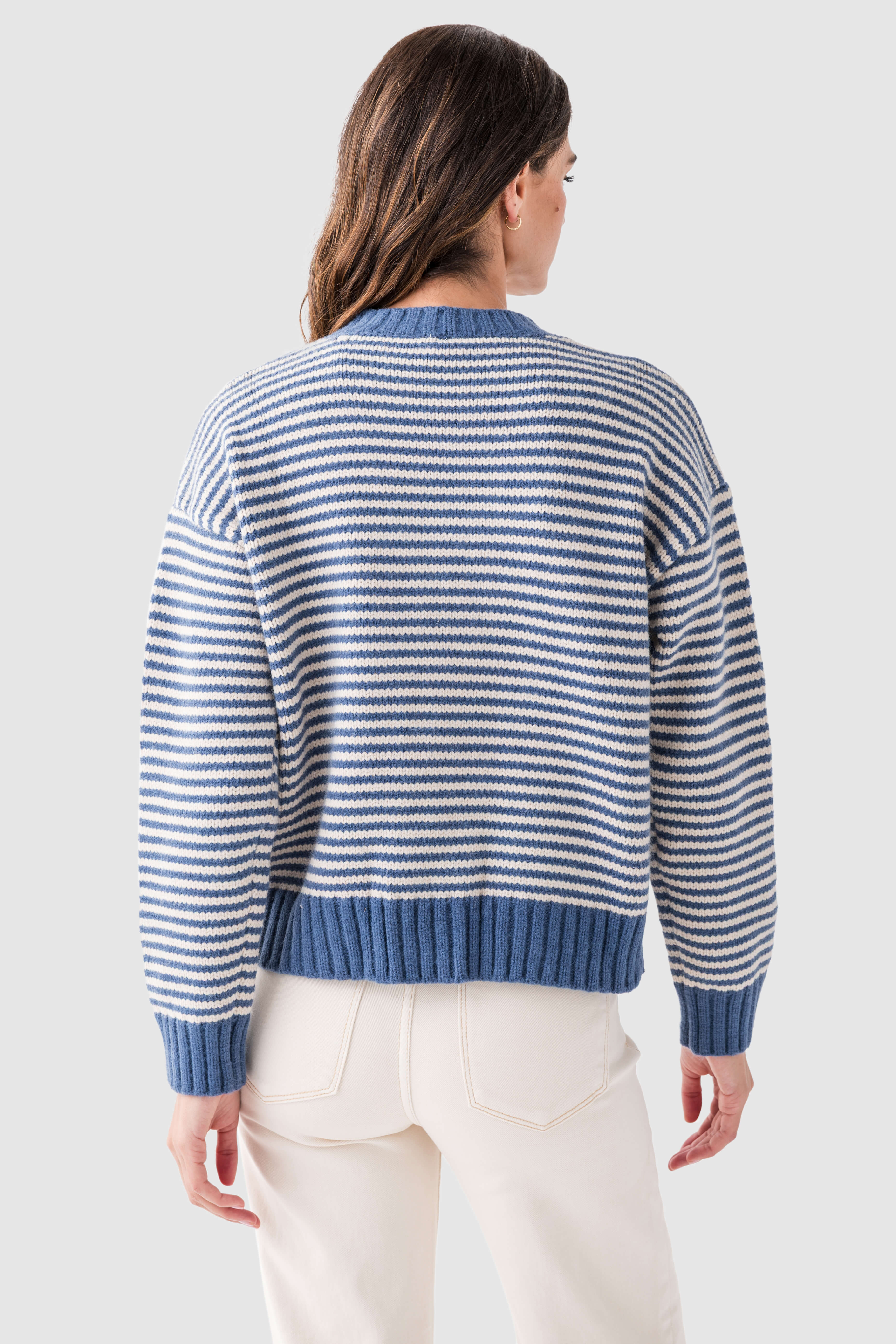 Wishlist Striped Contrast Hem Pullover