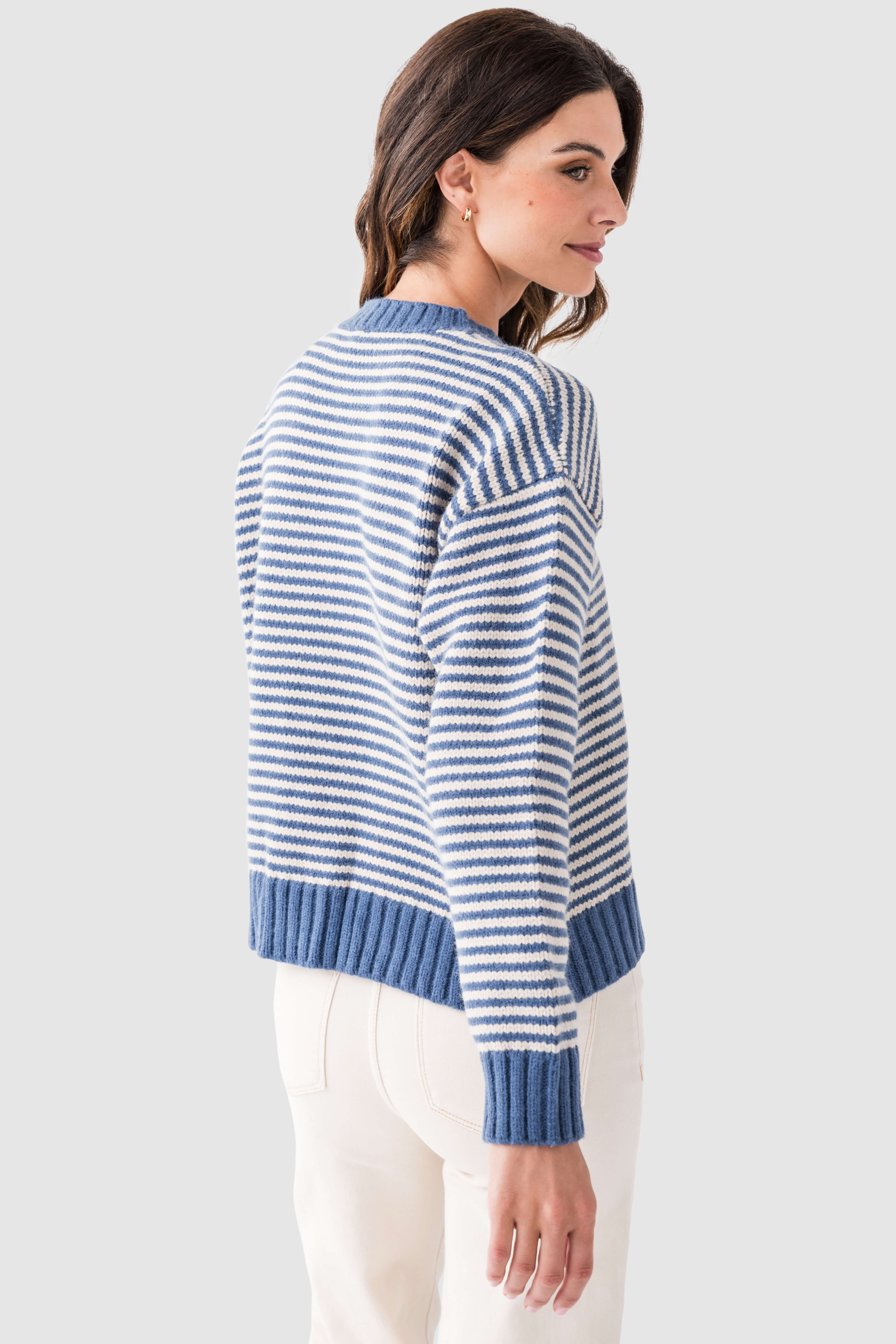 Wishlist Striped Contrast Hem Pullover
