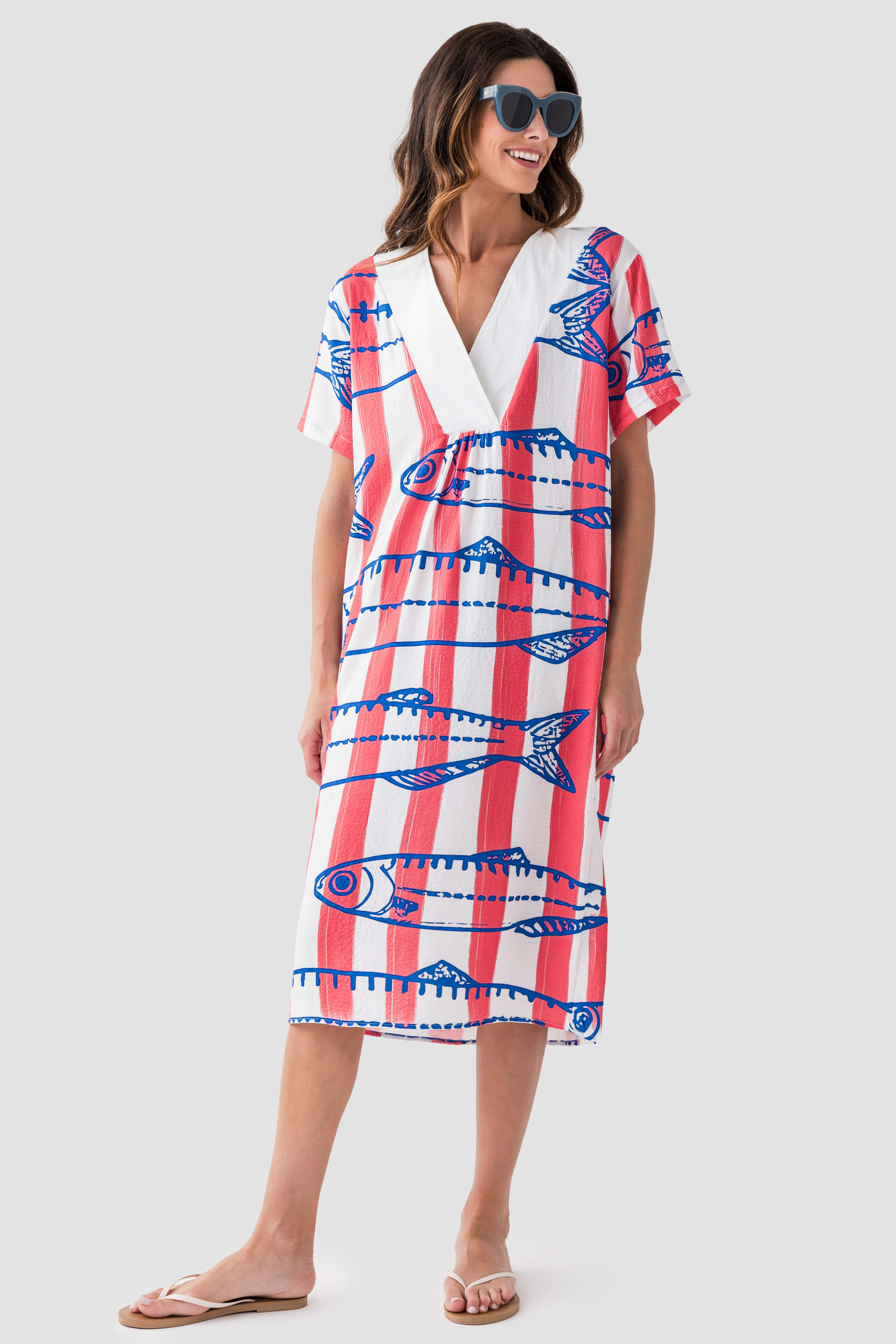 Marine Printed Dress