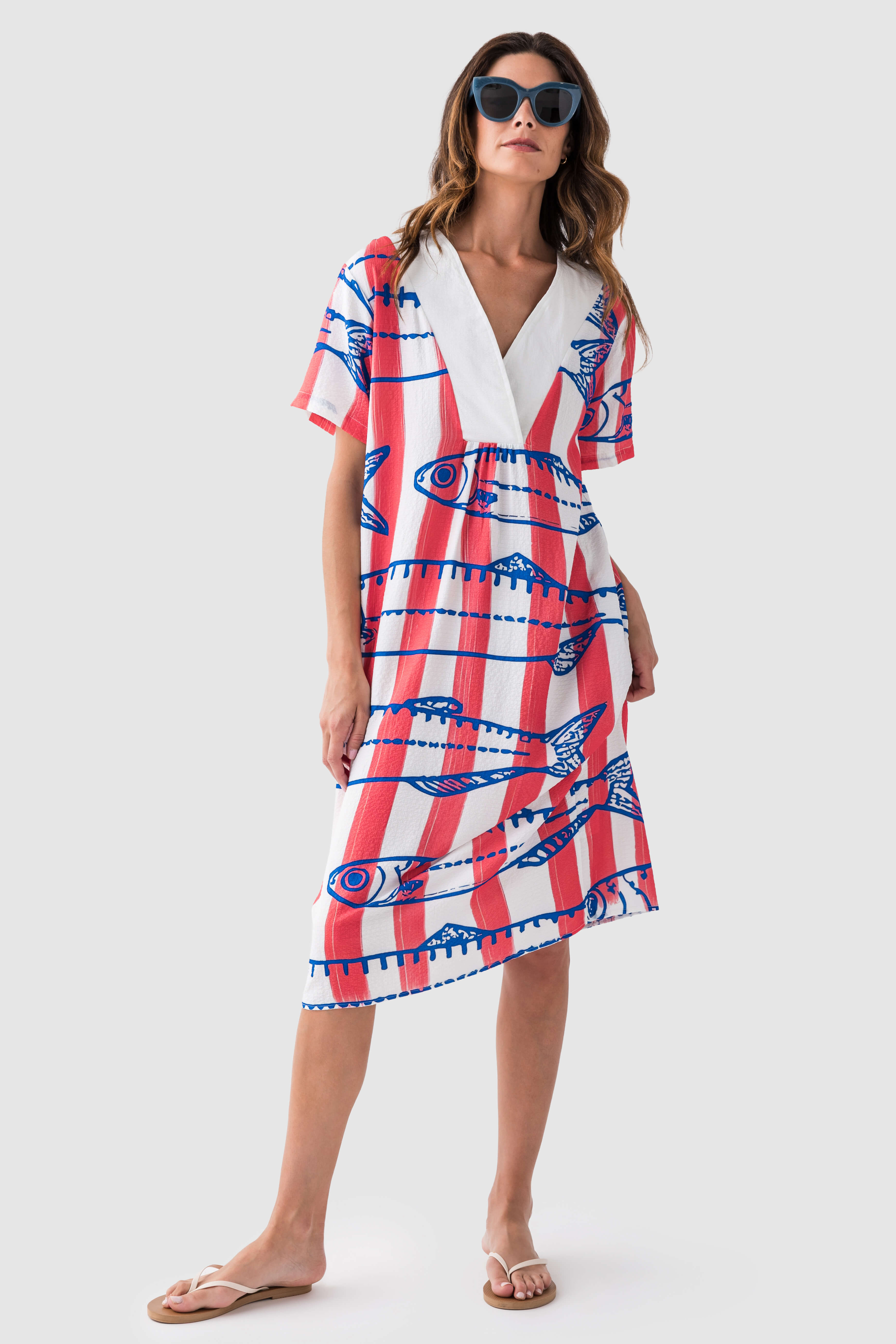 Marine Printed Dress