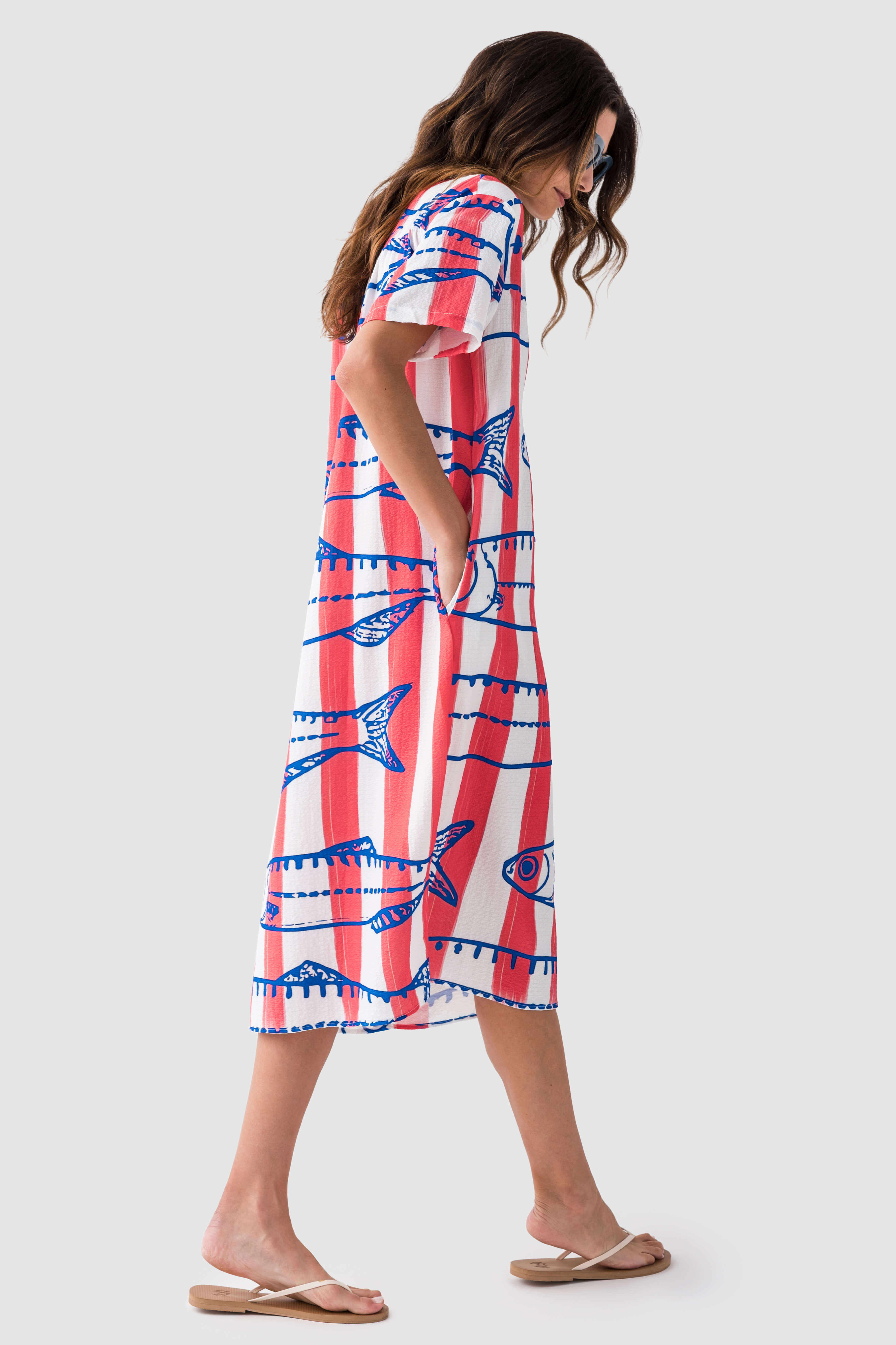 Marine Printed Dress