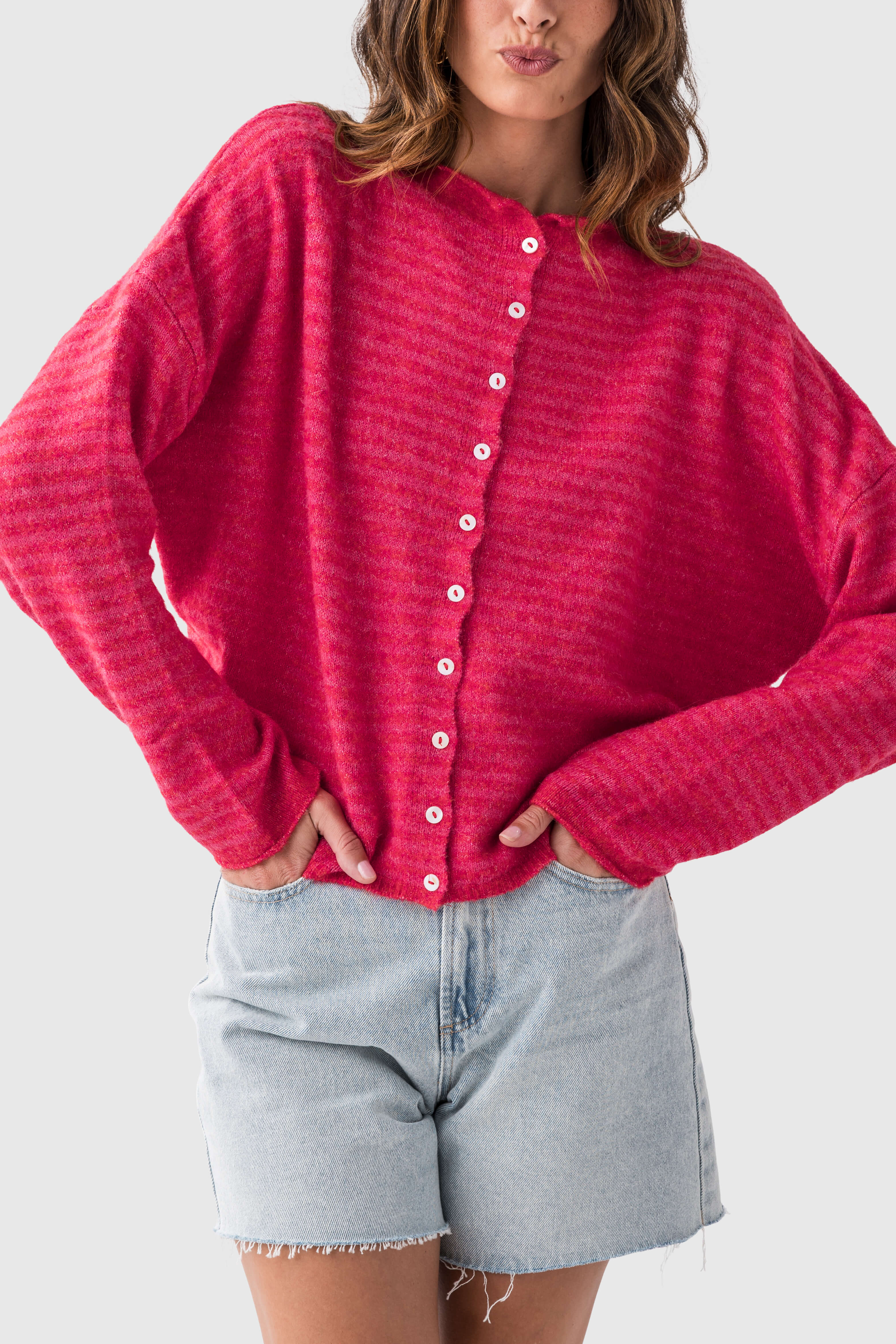 Things Between Skinny Striped Piper Cardigan