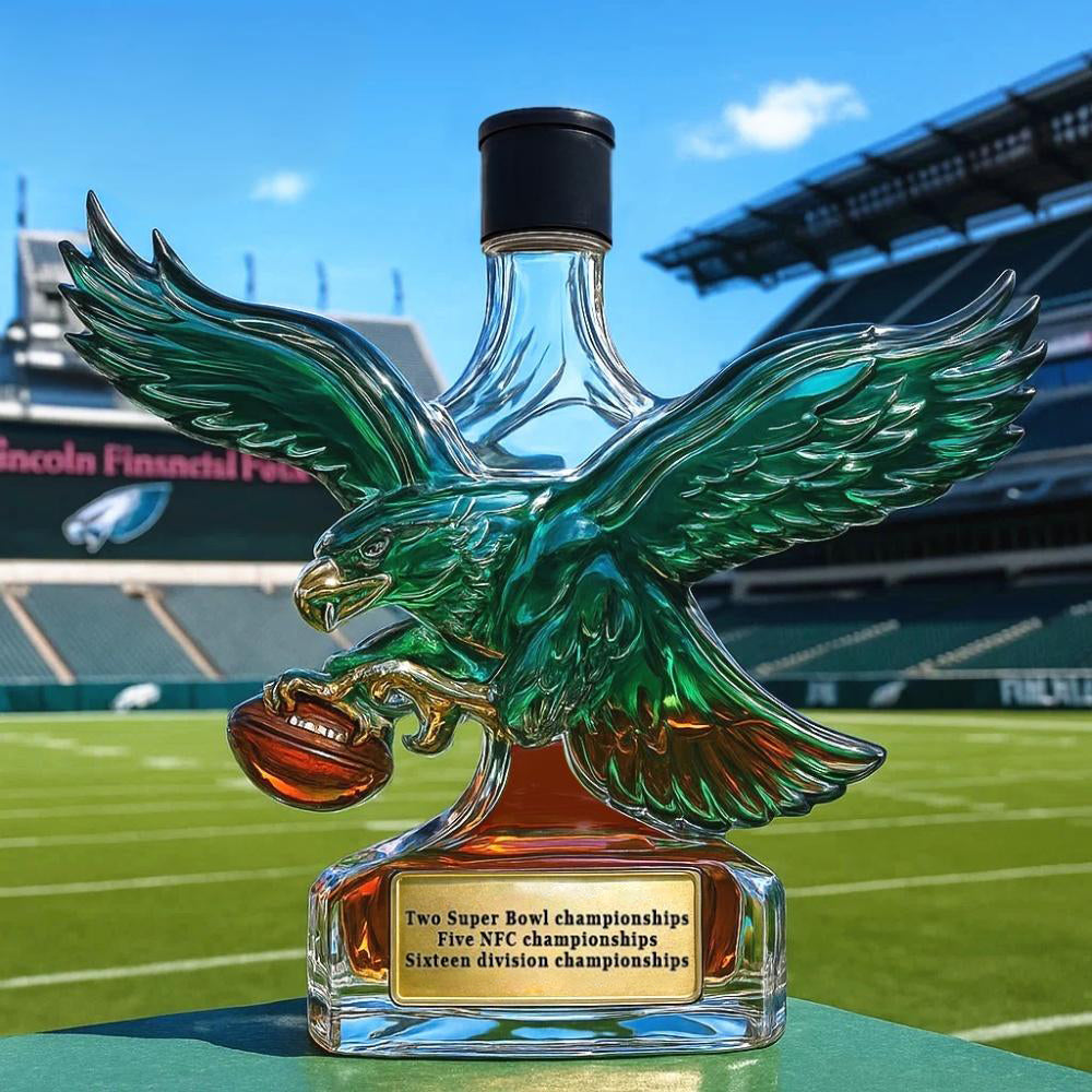 Philadelphia Eagles Retro Logo Whiskey Bottle