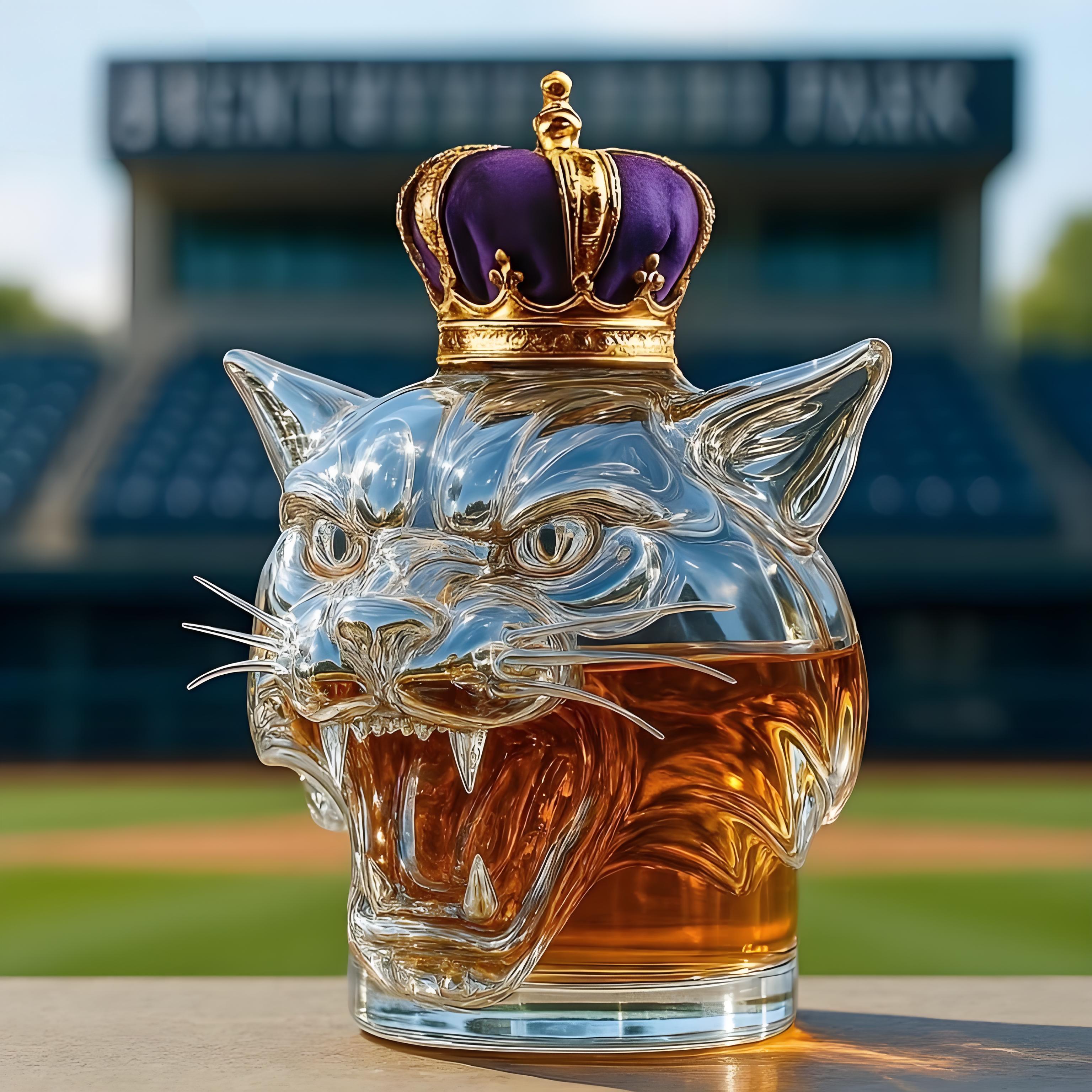 Kentucky Wildcat and Scratch Whiskey Bottle