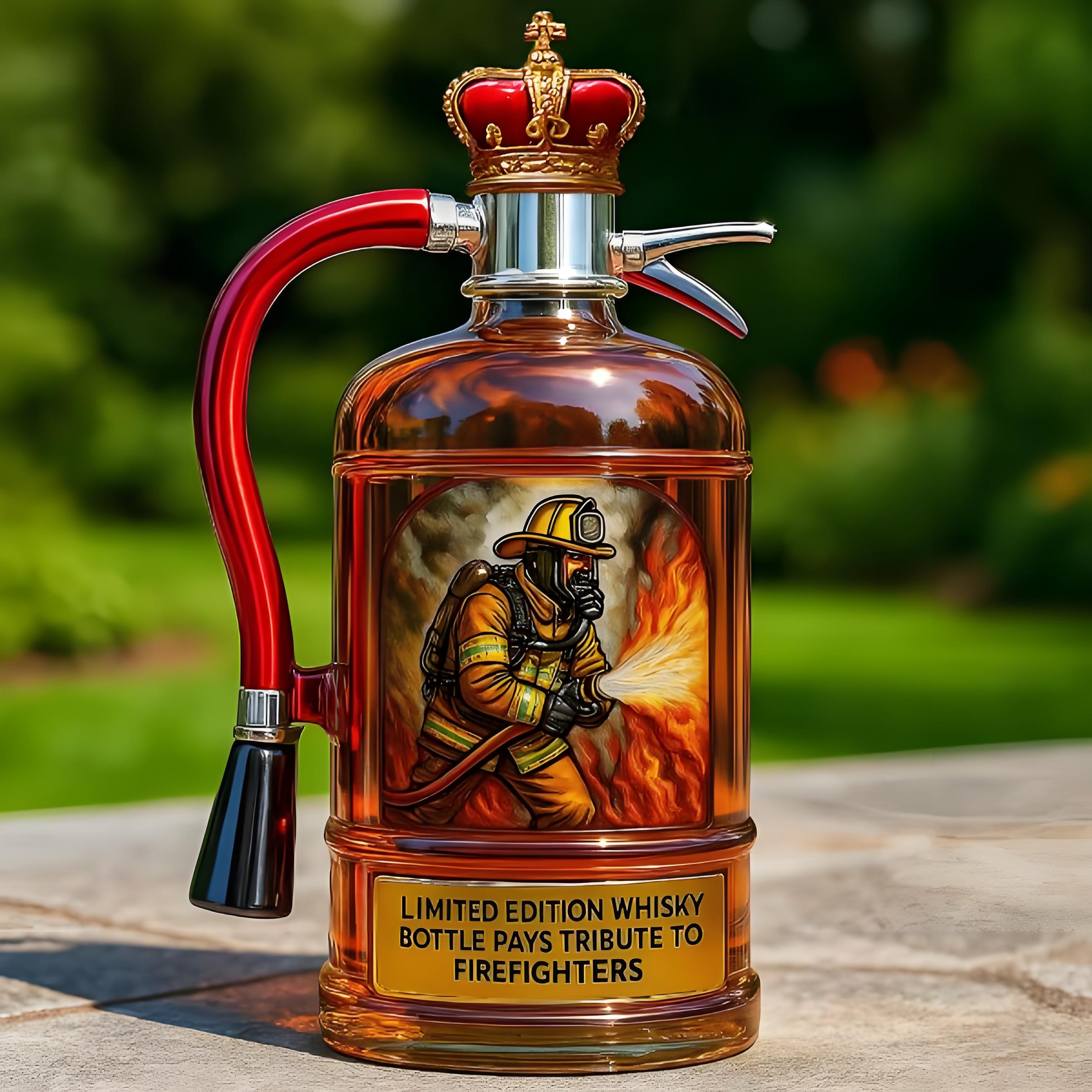 Firefighter Tribute Limited Edition Whiskey Bottle